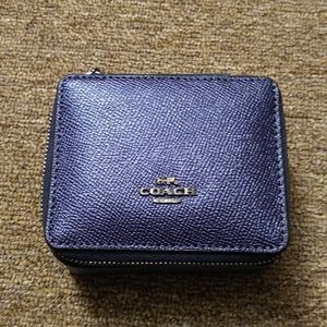 Coach Navy Jewelry Case